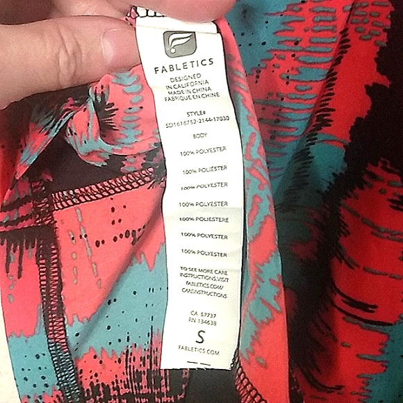 Fabletics Liza romper Heatwave print lightweight fabric, pockets, back zipper S - Picture 14 of 15